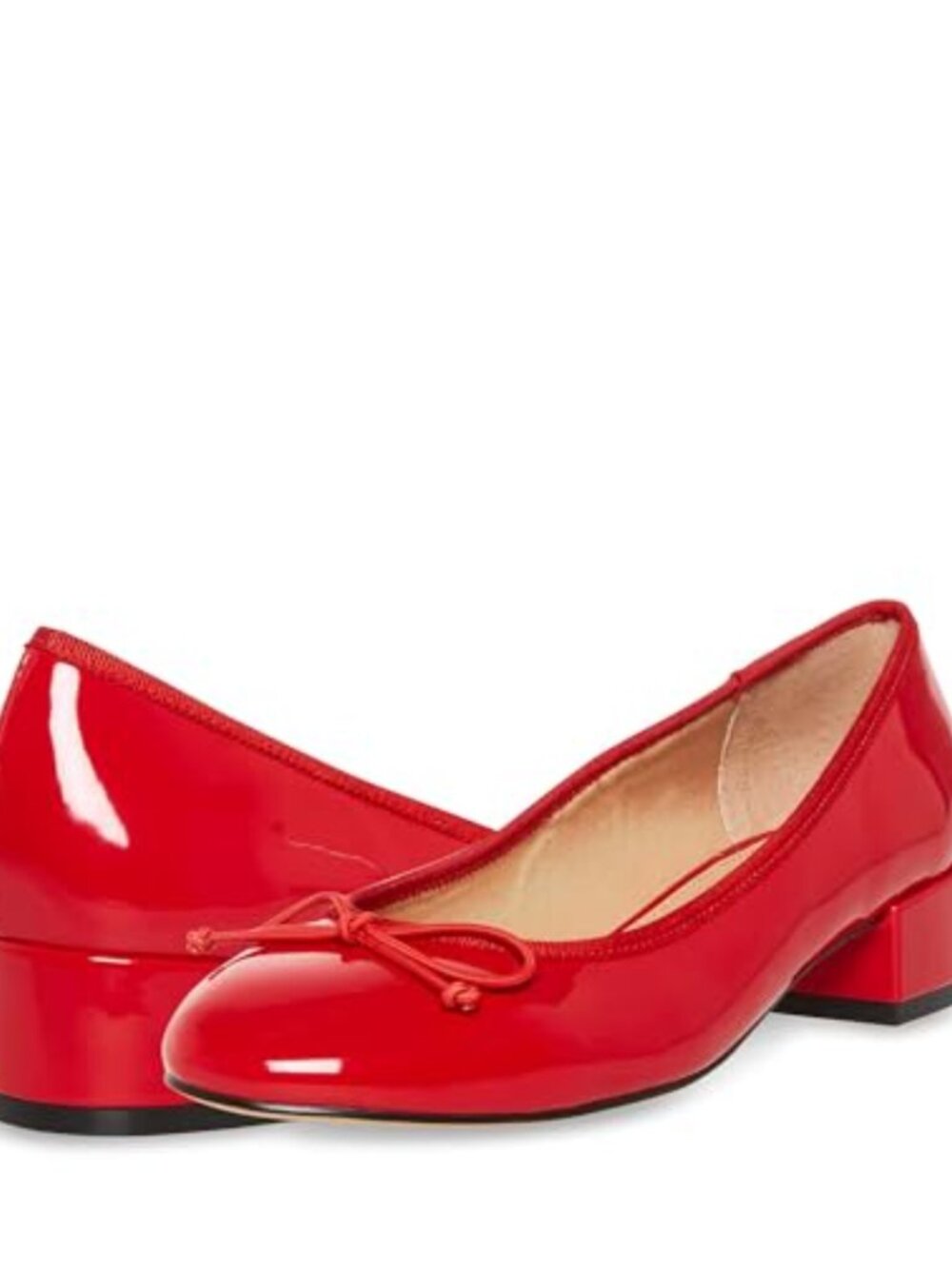 Women's Cherish Slip-On Low Block Heel Round Toe Pump with Bow
